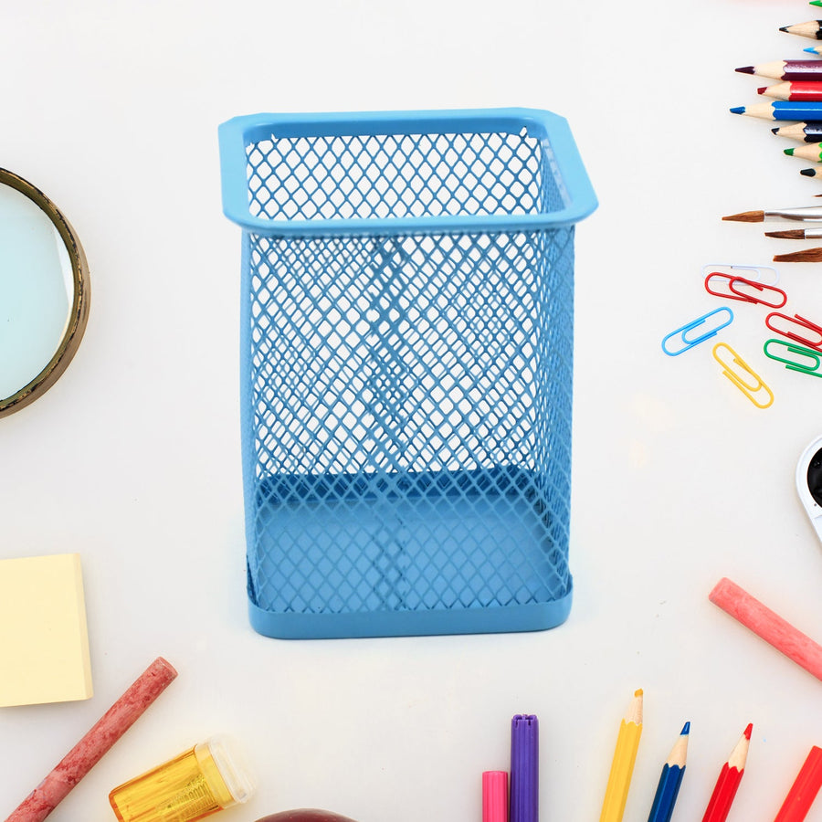 Metal Pen Holder – Mesh Desk Organizer for Office | Deskrova