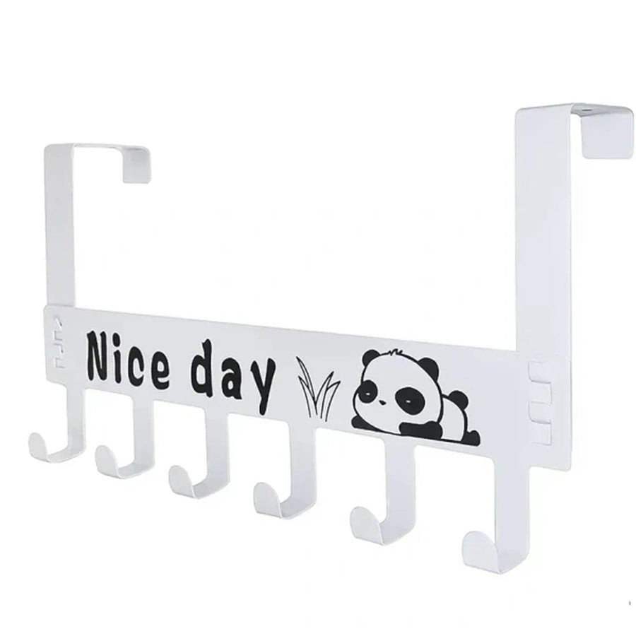 Over Door Hook Hanger Rack – Heavy-Duty 6-Hook Organizer