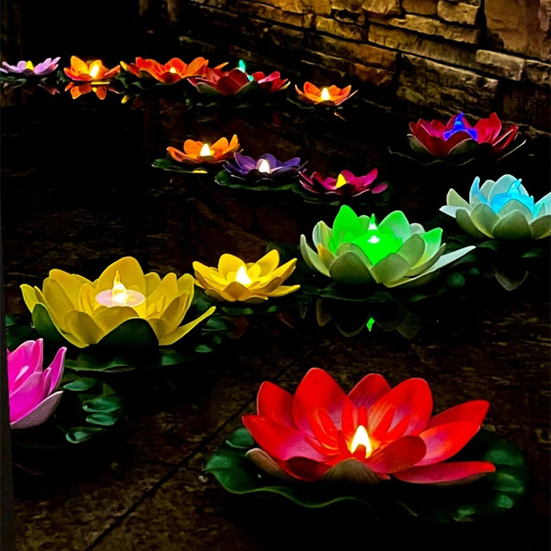 LED Floating Lotus Flower (Pack Of 6)
