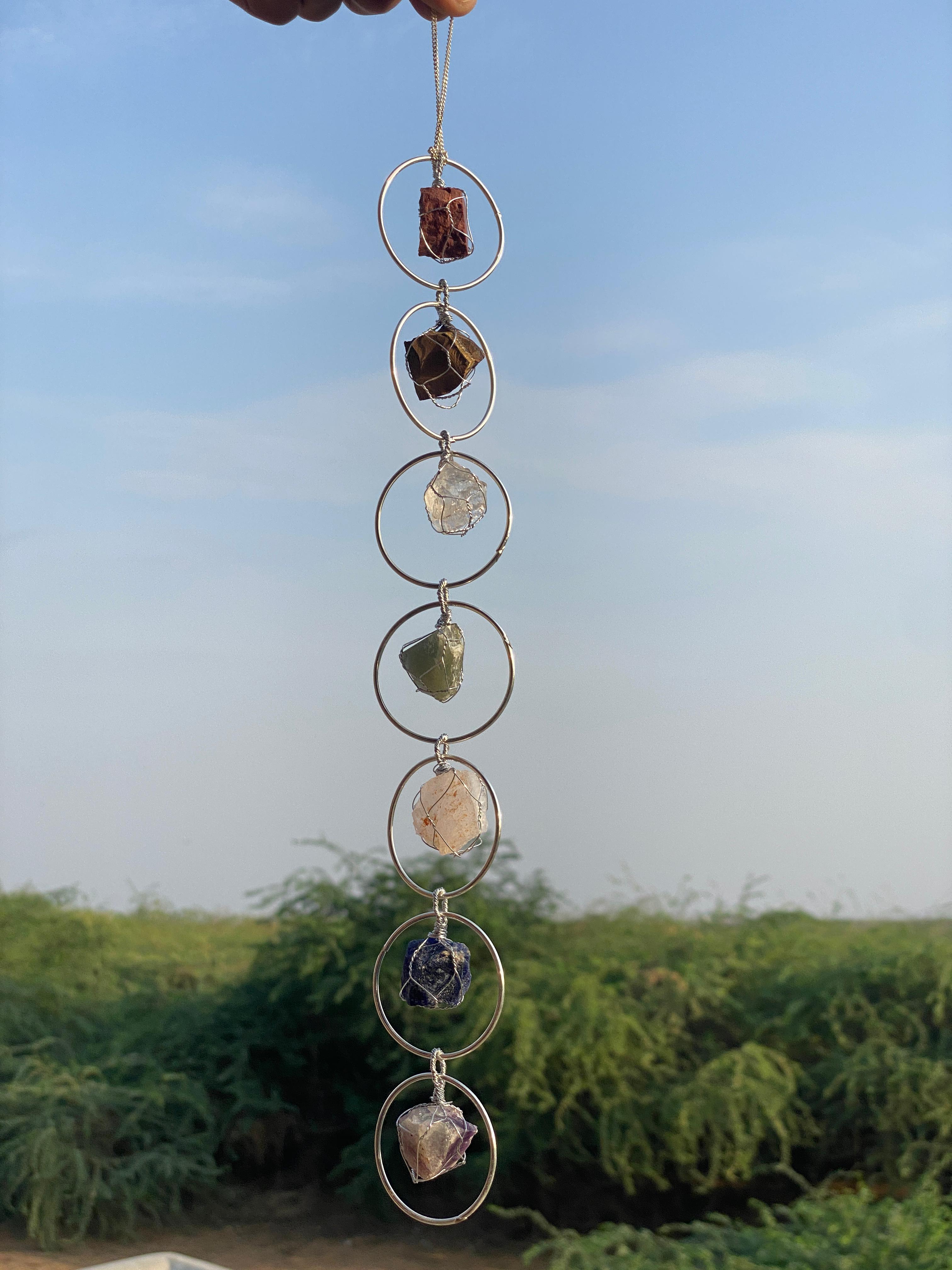 7-Chakra Crystal Hanging Wall Decor