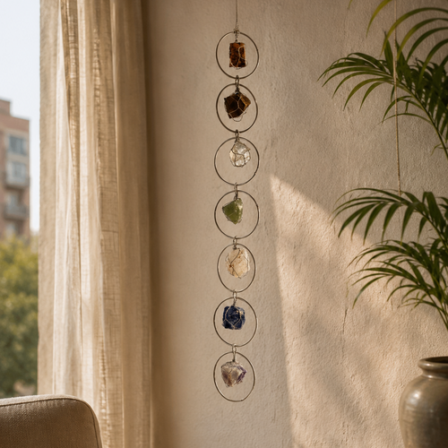 7-Chakra Crystal Hanging Wall Decor