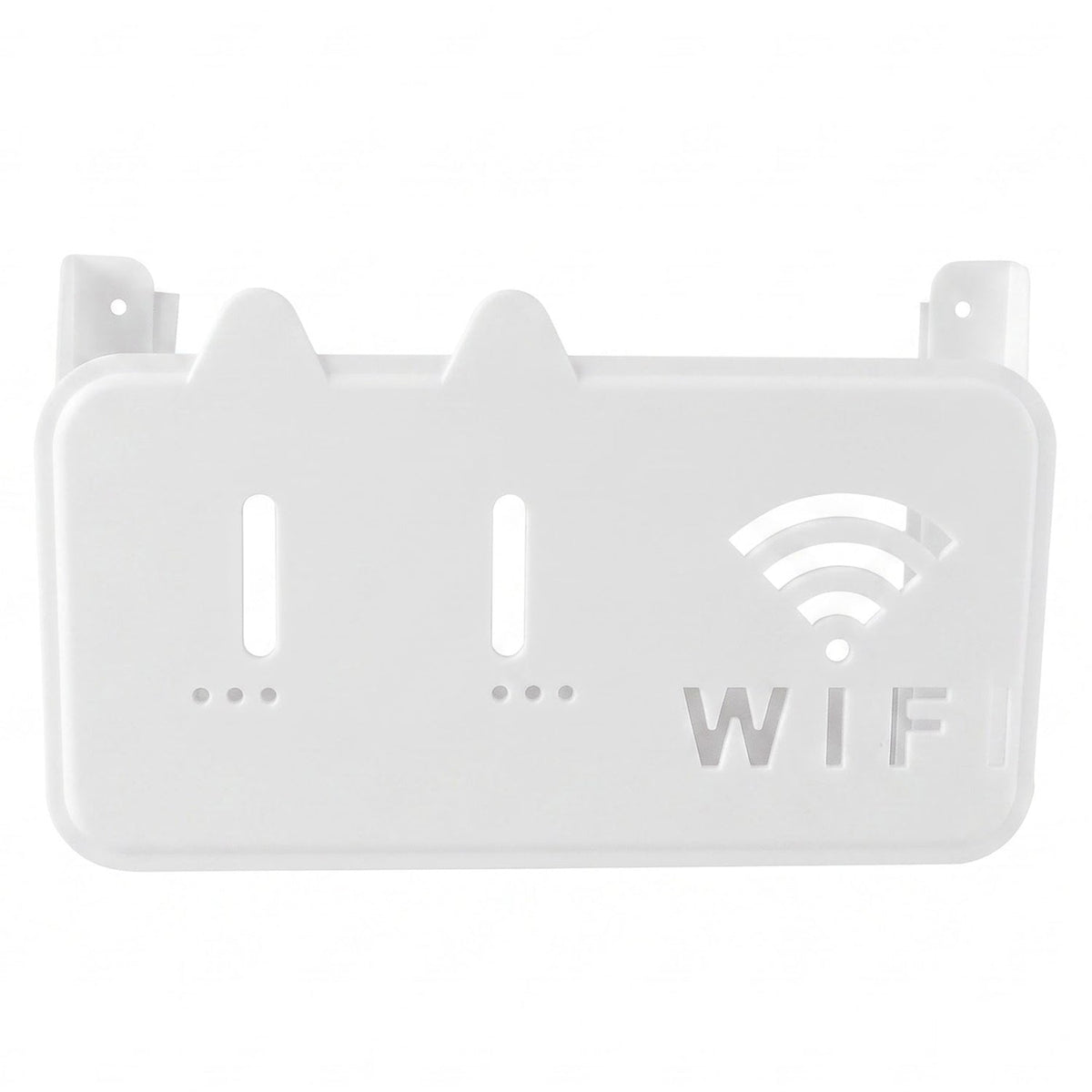 Plastic Wall Mount Wifi Router Stand With Cable Slots For Home Storage (1 Piece)