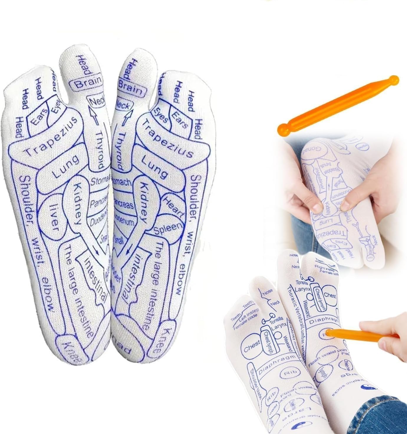 Acupressure Socks With Massager Stick