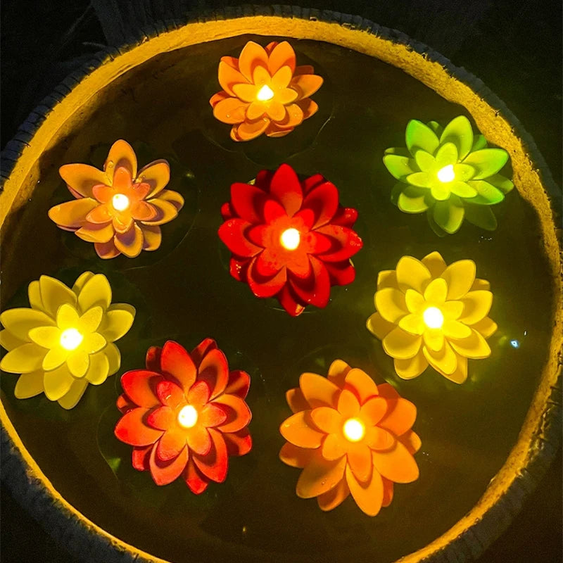 LED Floating Lotus Flower (Pack Of 6)