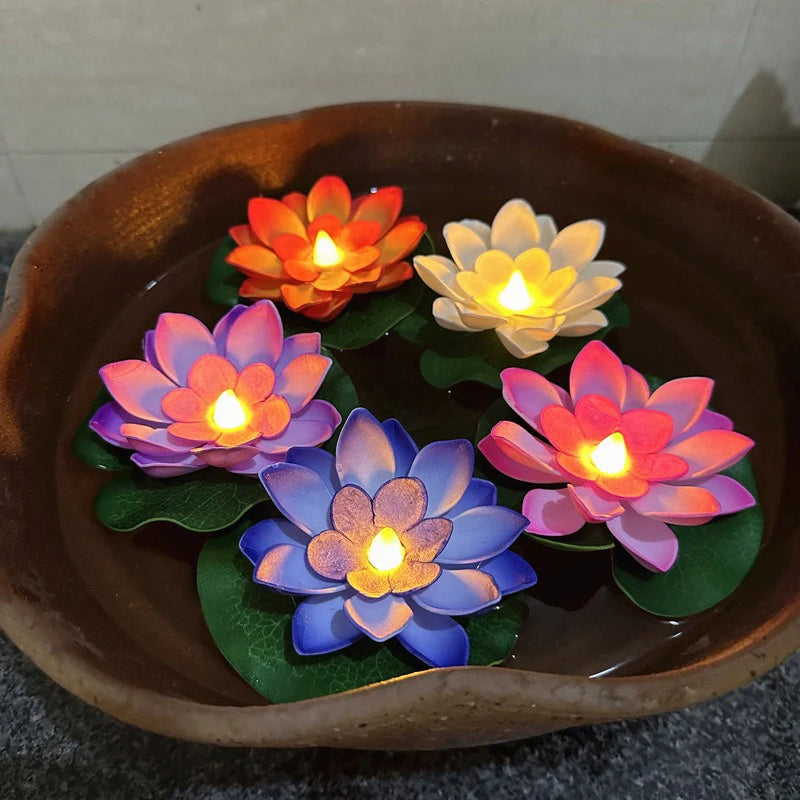 LED Floating Lotus Flower (Pack Of 6)