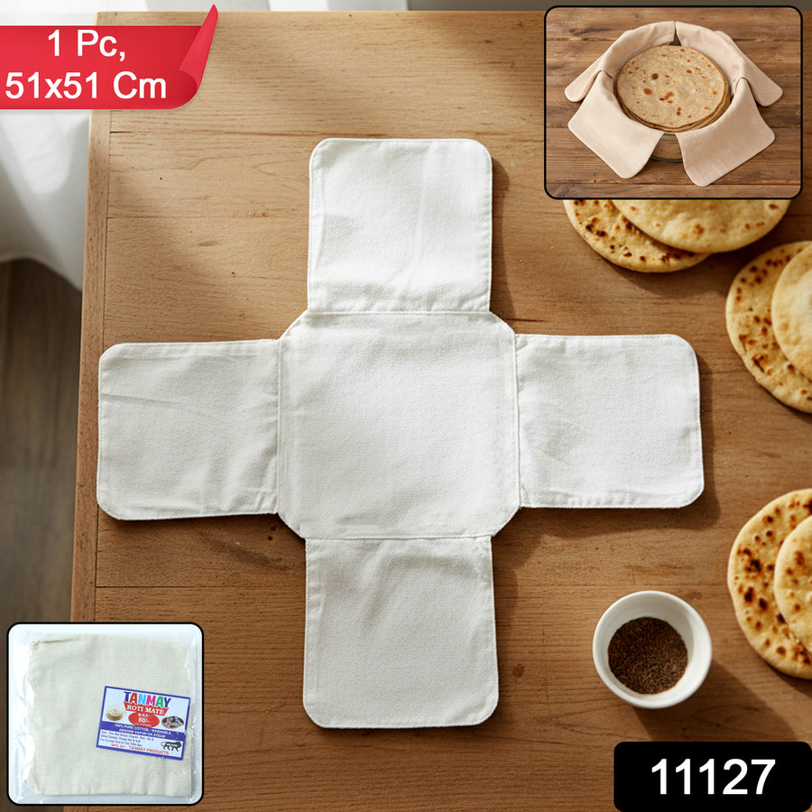 Cotton Roti Cover - Keeps Chapatis Soft & Warm, 51x51 cm